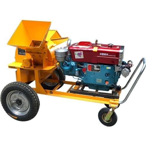 380V Double-Port Wood Grinder Large Stainless Steel Motor Mobile Garden Tree Branch Multifunctional Crushing Equipment Machine