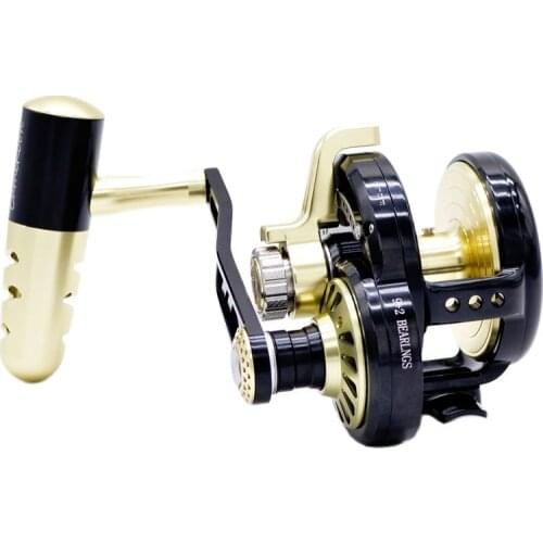 CAMEKOON Trolling Reel CNC Aluminum Freshwater and Saltwater Offshore Fishing Reel 6.3:1 Gear Ratio 32KG Max Drag Jigging Reel