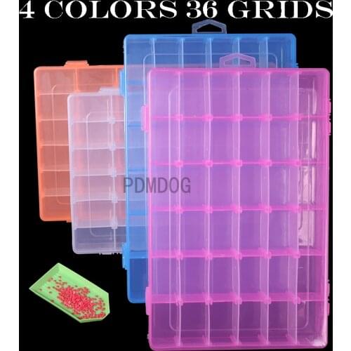 36 grid box 5d diamond painting accessory tool storage box diamond painting tool (bead diamond pill beauty jewelry storage box)