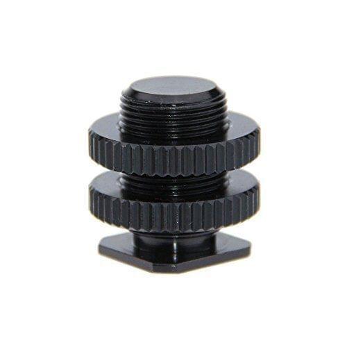 5/8" 1/4" Metal shockproof clip Hot Shoe Adapter Screw For camera tripod Microphone Mic head Mount Bracket