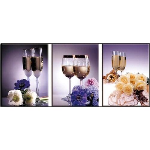 Golden Panno,Needlework,Embroidery,DIY Floral Painting,Cross stitch,kits,11ct wine glass home Cross-stitch,Sets For Embroidery