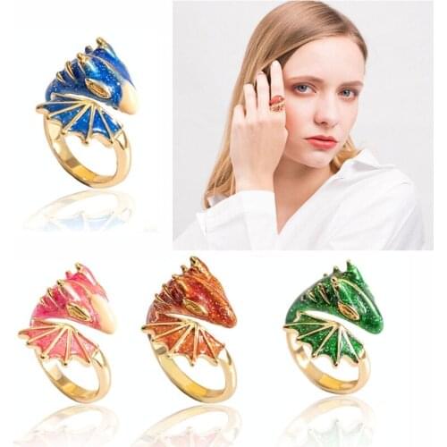 Dragon Knight Adjustable Rings Gothic Dragon Open Ring Knight Dragon Ring
