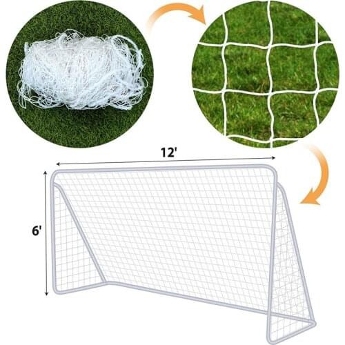 Soccer Goal Net Full Size 12 x 6ft Football Door Goal Nets for Sport Training Practice Match Training Mesh for Gates