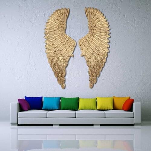 Ancient Wall Decoration Metal Angel Wings Bar Coffee Shop Wall Decoration Home Bedroom Living room decor Christmas Industry