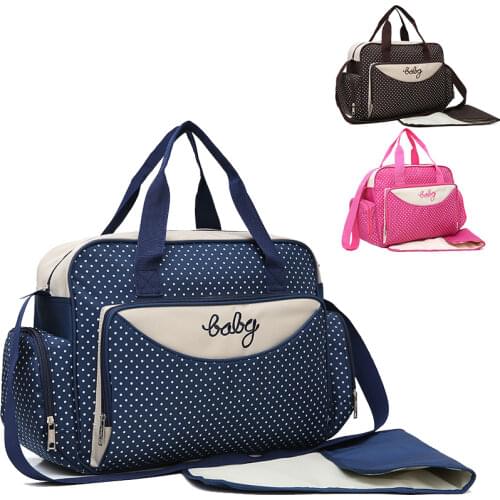 5pcs Set Diaper Bag One Shoulder Baby Bag Women Travel Handbag for Baby Nursing Mummy Maternity Nappy Bag