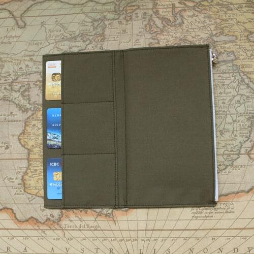 Fromthenon Traveler Notebook Journal Storage Bag Vintage Olive Green Canvas Stationery Card Holder For Midori Travelers Notebook