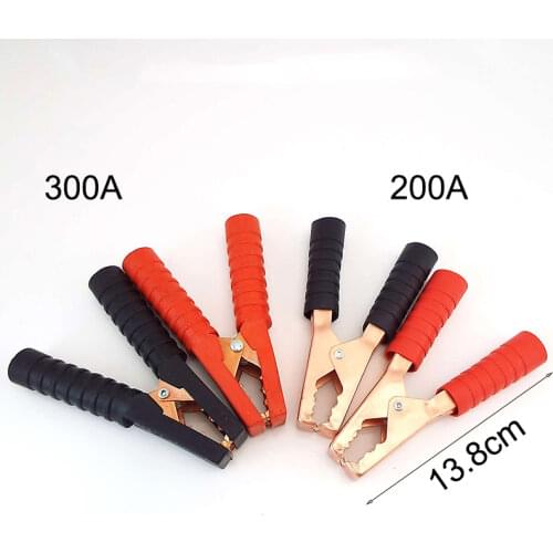 200A 14cm Red Black Car Alligator Battery Clamps big Crocodile Clip Alligator Clips Connector Plug Power Car accumulator clip