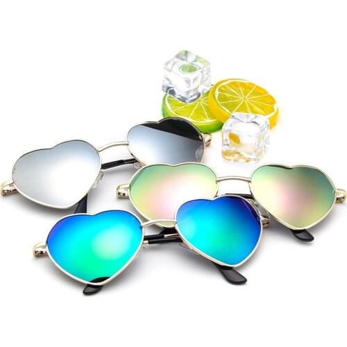 Ladies Heart Shaped Sunglasses metal Women Brand Designer Fashion Rimless LOVE Clear Ocean Lenses Sun Glasses Oculos