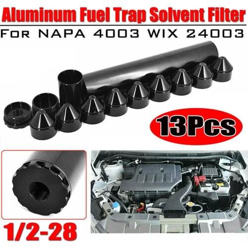 1-3 for Napa / 4x10-4003-WIX-24003 automobile fuel filter for Napa 4003 / WIX 24003 1/2" -28/5/8" -24 threaded black aluminum