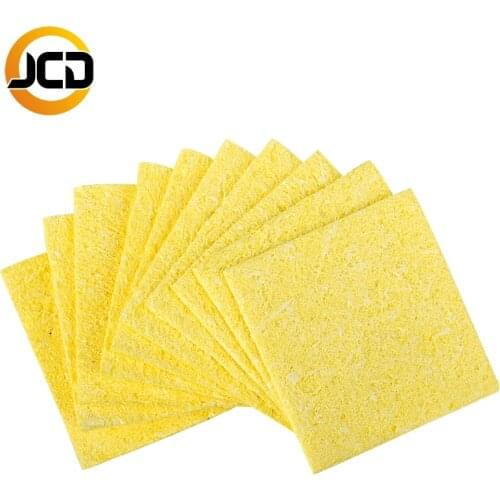 10PCS/bag Quality Welding Soldering Iron Tips Cleaning Sponge Cleaner Pads Cleaner Sponge Soldering Iron Cleaning Yellow Sponge