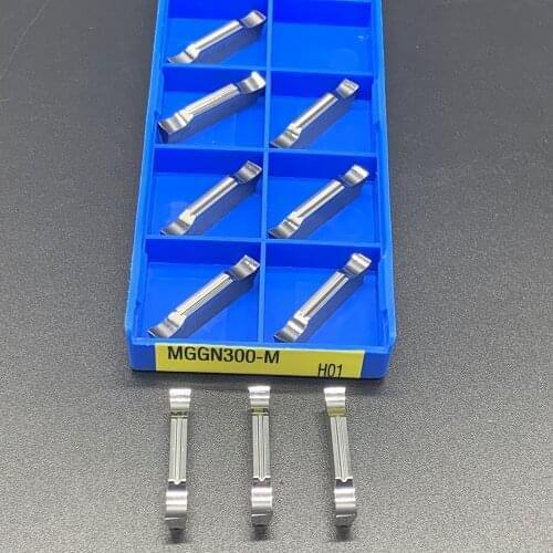 10 PCS of MGGN300-M H01 grooving blade for machining cemented carbide 3mm cutting blade MGGN 300 grooving tool for aluminum
