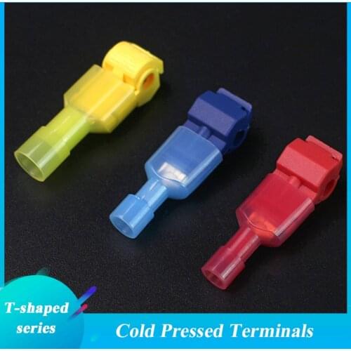 120PCS T Tap Wire Connectors, Electrical Connectors Quick Wire Splice Taps with Insulated Male Disconnect Terminals Assortment