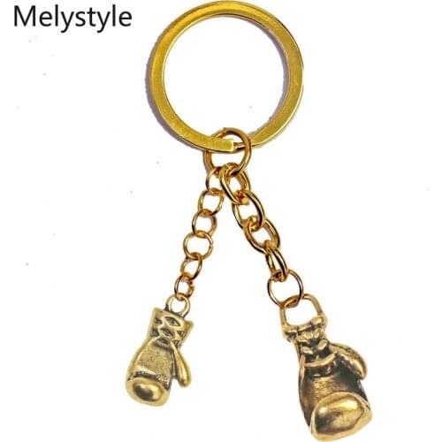 2019 Keychain Boxing-Gloves Pendant Boxing Sports Key Chain DIY Men and Women Car Jewelry Keychain Gift