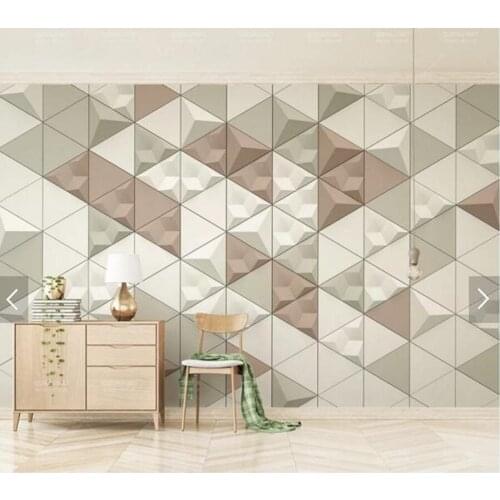 Custom paper de parede 3d, geometric triangle mural for living room sofa background wall decoration wallpaper