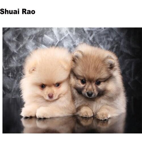 Diamond Mosaic cute Pomeranian,puppy Diamond Painting Cross Stitch 3D Picture of Rhinestone DIY Diamond Embroidery dog pet