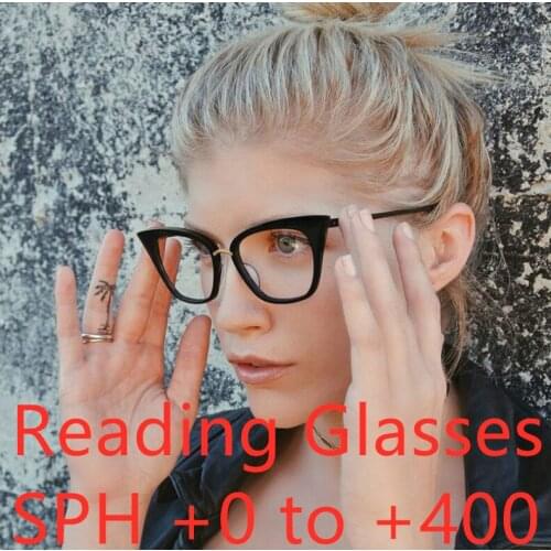 Anti Blue Light Cat Eye Women Reading Glasses Colorful Frames Unisex Eyeglasses Vintage Optical Eyewear Ladies Myopia Glasses