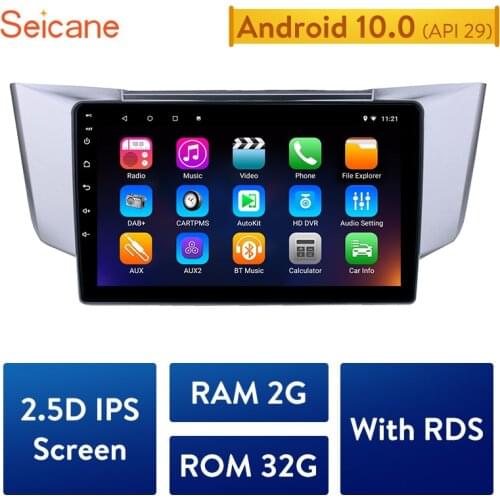 SeicaneAndroid 10.0 2G+32G IPS Car Head Unit Radio Audio GPS Multimedia Player For 2003 2004 2005-2010 Lexus RX300 RX330 RX350