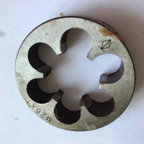 Free shipping 1PC 9SiCr steel made Metric manual die M26*1.0/1.5/2.0/3.0mm for being used with die wrench hand threading metal