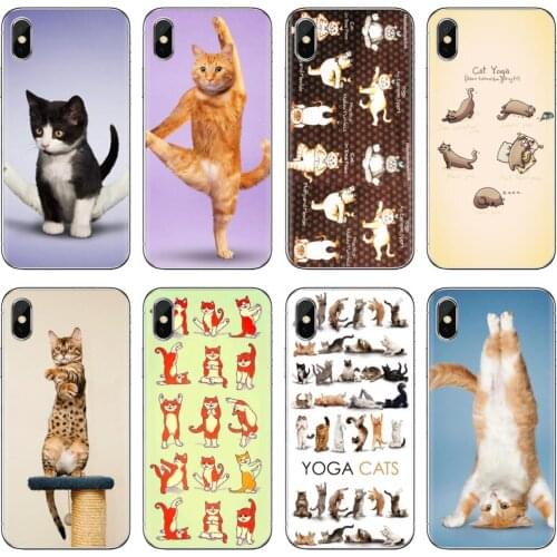For Xiaomi mi Redmi Note 3 4 4X 5 6 7 8 8t 9 9s 9t 10 pro lite Design Popular Yoga Cats Style Silicone Phone Cover Bag