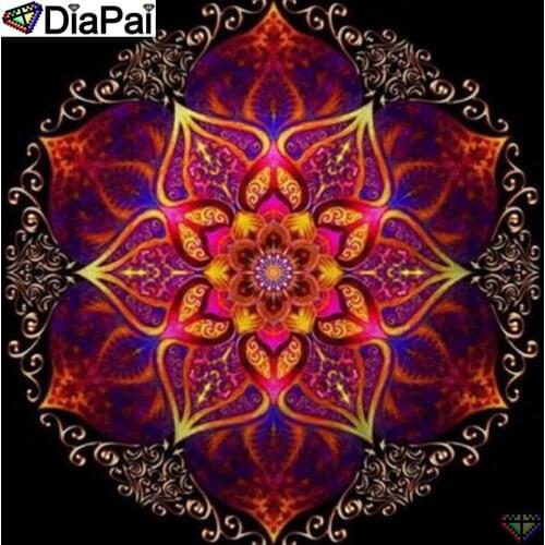 DiaPai 5D DIY Diamond Painting 100% Full Square/Round Drill "Religious Mandala" Diamond Embroidery Cross Stitch 3D Decor A22735