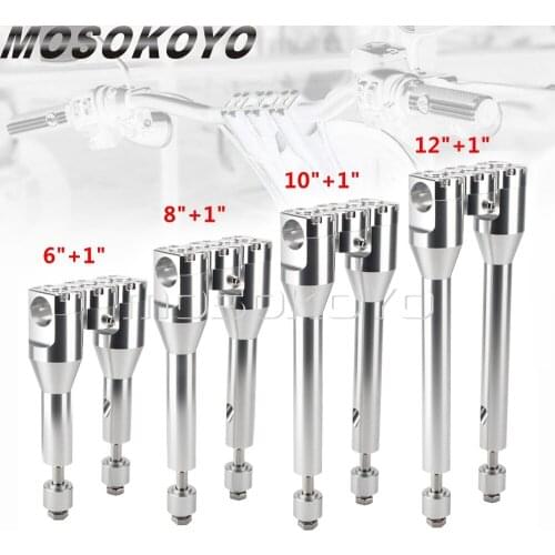 For Harley Touring Sportster Softail Dyna Road Glide Street Bob Fat Bob FXR 1-1/4" 6"-12" Rise Modular Handlebar Riser Clamp Kit