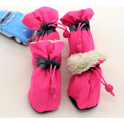 Pet Dogs Winter Warm Shoes Rain Snow Waterproof Booties Socks Reflective Anti-slip Footwear Thick Socks For Small Cats Puppy Dog