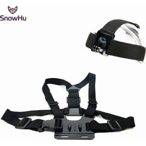 SnowHu For Gopro Accessories Head Strap Chest Harness Mount Go pro Hero 9 8 7 6 5 3+ SJ4000 SJCAM yi 4K sport camera GP59