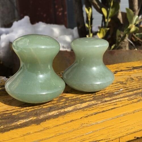 Green Aventurine Mushroom Massage Stone Jade Facial Body Foot Relaxation Care Tool