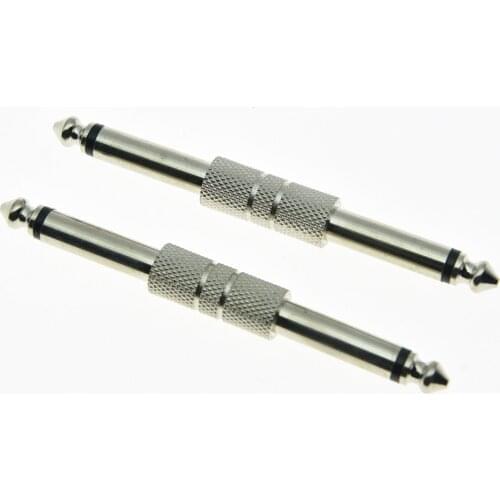 KAISH 2x 1/4" Male to Male Convert Effect Pedal Connector Straight Plug Connectors