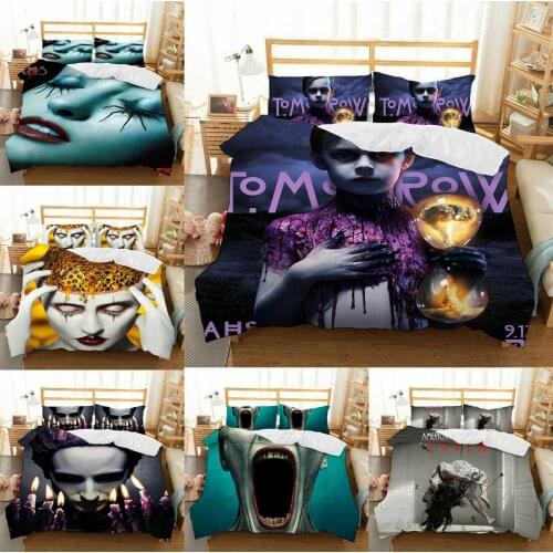 Horror Story Bedding Set 2/3Pcs Duvet Cover & Pillowcase(s) 3D Printed Quilt Cover Home Textile Gift