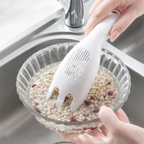 Kitchen Creative Washing Tool Multi-Function Rice Washing Spoon Washing Rice Sieve Not Hurt Hand Household Sink Food Drain Rack