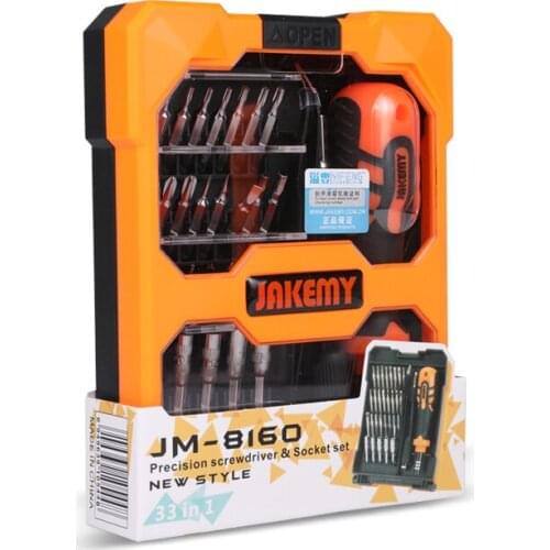 33 in 1 Screwdriver Set For Cellphone Mobile Phone iPhone 6 6S 7 7S 8 8S X PC Laptop Repair Fix Maintance Hand Tool Kit JAKEMY