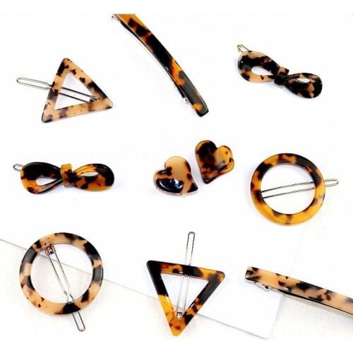 New Fashion Resin Acetate heart bow Hair Clip Women Hair Accessories Hair Clip Girls Hair Pins Sweet Daily Barrette For Women