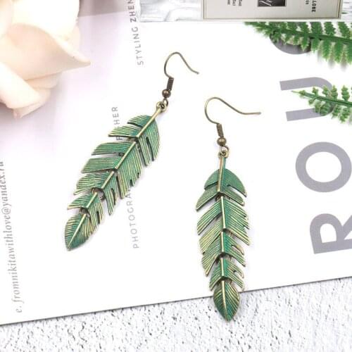 New popular earrings bohemian leaves earrings