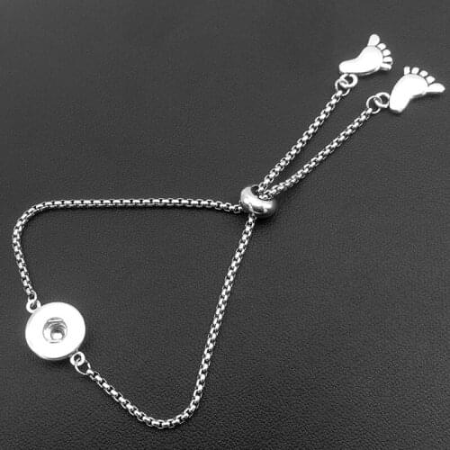 New Stainless Steel Snap button Adjustable Bracelet 12mm Jewelry Fashion good quality NF992