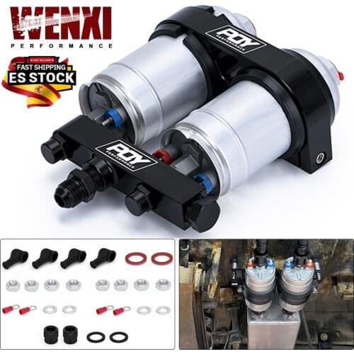 One PC Double Hole PQY Fuel Pump Bracket With Logo + Two Pieces 044 Fuel Pump 300LPH WX-LD2642+FPB044