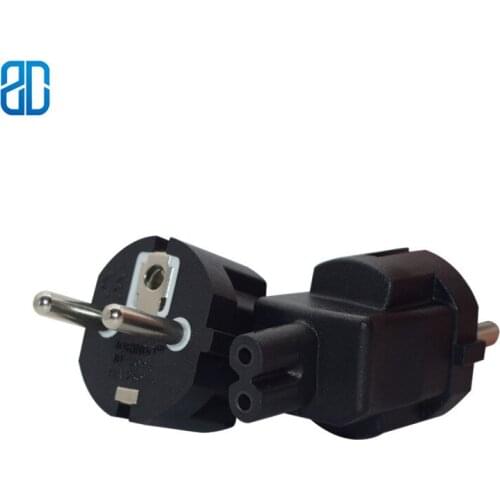 EU TO C7 European Gemany Plug to IEC320 C7 AC Power Adapter Connector Converter Male To Female Socket Conversion Plug 16A 250V