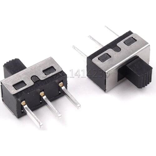 100PCS SS12D10 Toggle Switch 3Pins Vertical 1P2T Handle High 5mm Spacing Of 4.7mm 3A 250V SS12D10G5 SS12D10VG5