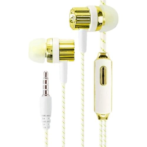 Wired mobile Phone laptop PC Earphone Universal Wired In-ear Heavy Bass Earphone HiFi Noise Reduction Phone Earbuds 119dB/MW