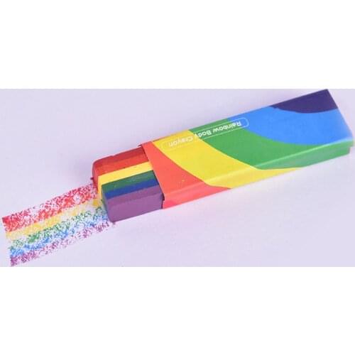 Rainbow Face Paint Stick Body Tattoo Colored Pigment Pen Fluorescent Crayon Washable Adult Kid Party Favors Makeup Cosmetic Tool