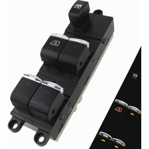 With Chrome Master Power Window Switch Control For Nissan Navara D40 Qashqai Pathfinder 2004-2016