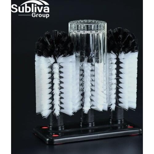 Glass Washer Brush, Set of 3 Cleaning Brush Water Bottle Cleaner Washer Tool for Water Cup Bar Tools