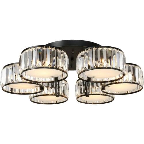 Modern Crystal Celling Light K9 Crystal Plafon Led Acrylic Lamp Ceiling Lights for Living Room E27 3 5 6 7 Light Led Lamp