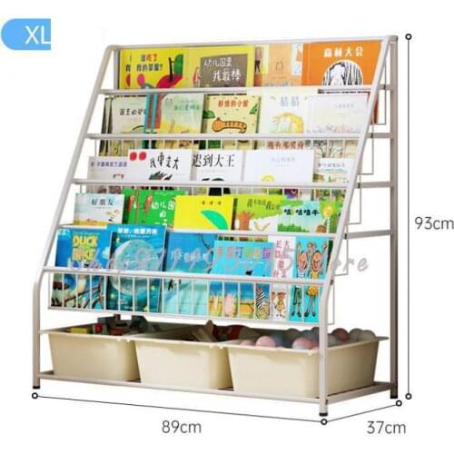Childrens Drawing Book Rack Wrought Iron Student Simple Household Net Red Baby Small Bookcase Rack To Save Space