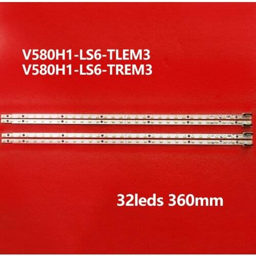 4pcs LED backlight strip V580H1-LS6-TLEM3 V580H1-LS6-TREM3 for V580HK1-LS6 32LED 360MM