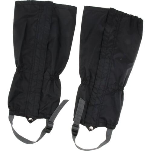 Outdoor Leg Gaiters Snow Legging Gaiter Cover for Hiking Walking Climbing Hunting, Black
