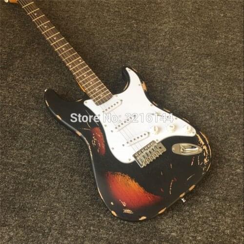 Stock Antiques, do old electric guitar, elm, body color, real photos, free shipping. Wholesale and retail