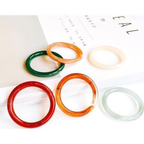 DIY Jewelry Findings Hollow Out Round Acetic Acid Circle Round Earring Necklace Pendant Charms Ornament Accessories 20pcs 34mm