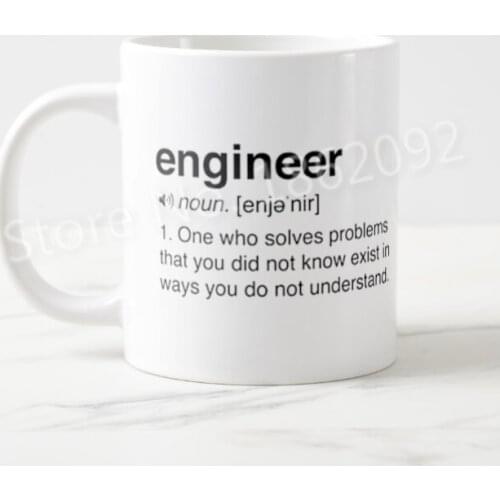 Funny Engineer Definition Engineer Coffee Beer Mug Tea Cup Novelty Humor Dictionary Design for Engineer Nerd Geek Coworker Gift