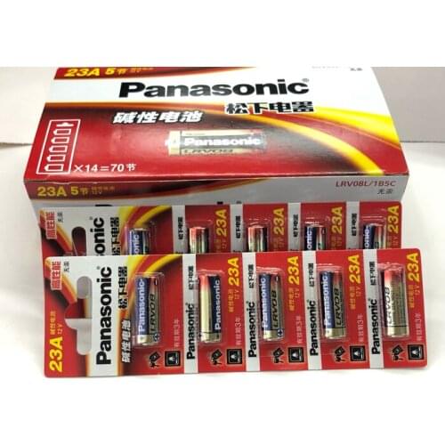 100pcs/lot Panasonic A23 23A 12V Ultra Alkaline Battery Alarm Remote Control Car Keys Doorbell igniter Batteries